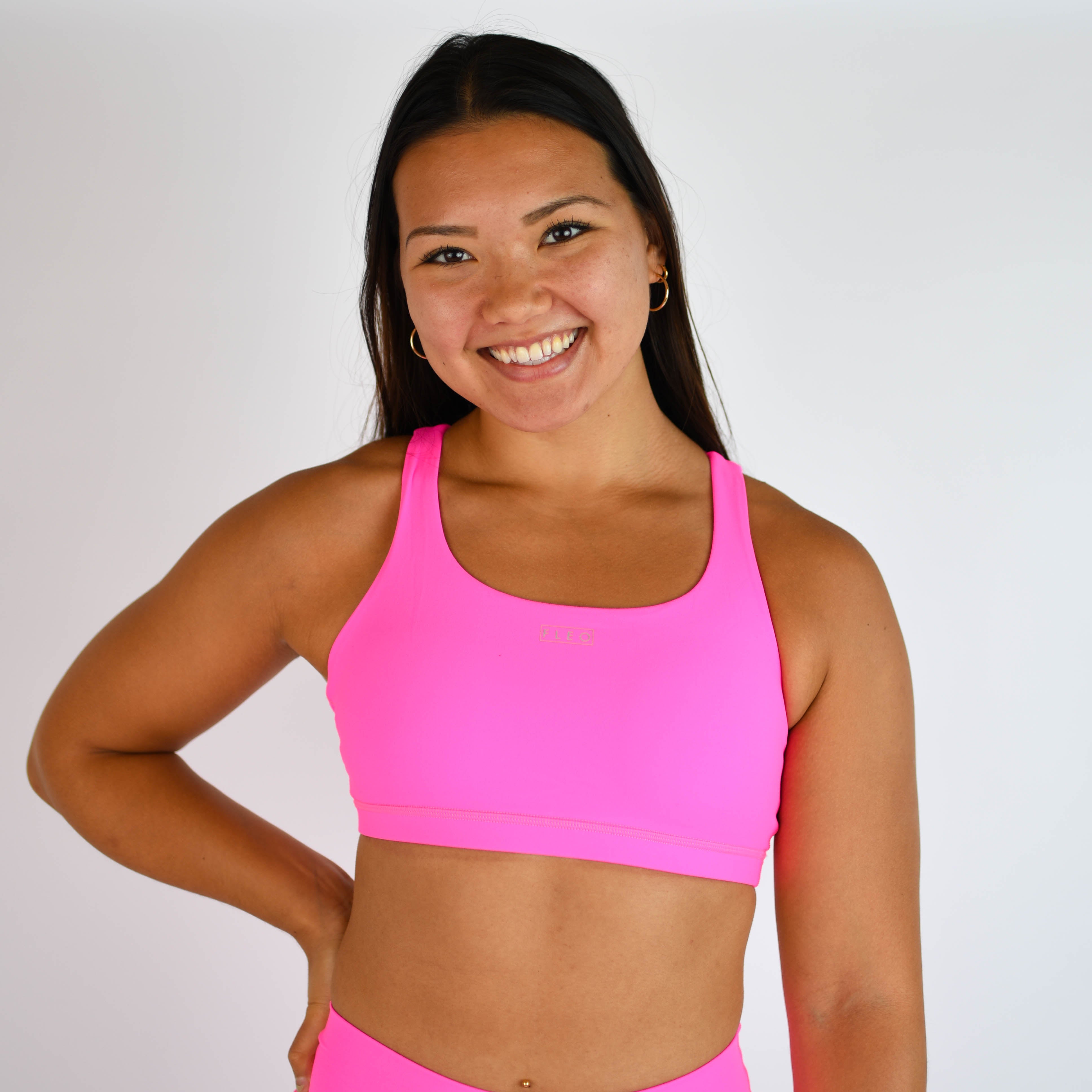 Neon Pink Sports Bra - Isla 