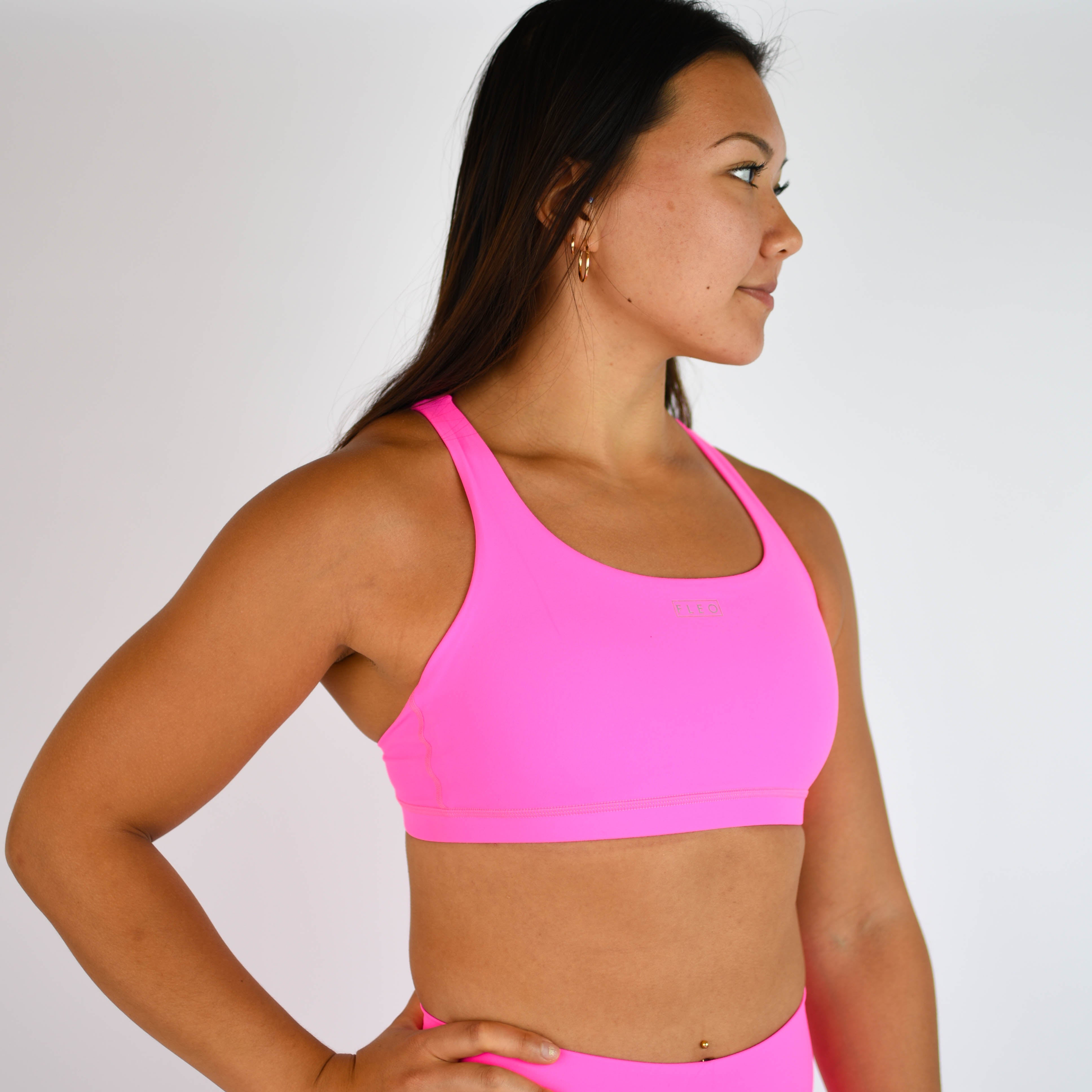 Neon Pink Sports Bra - Isla 