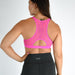 Pink High Neck Mesh Sports Bra - Maeve