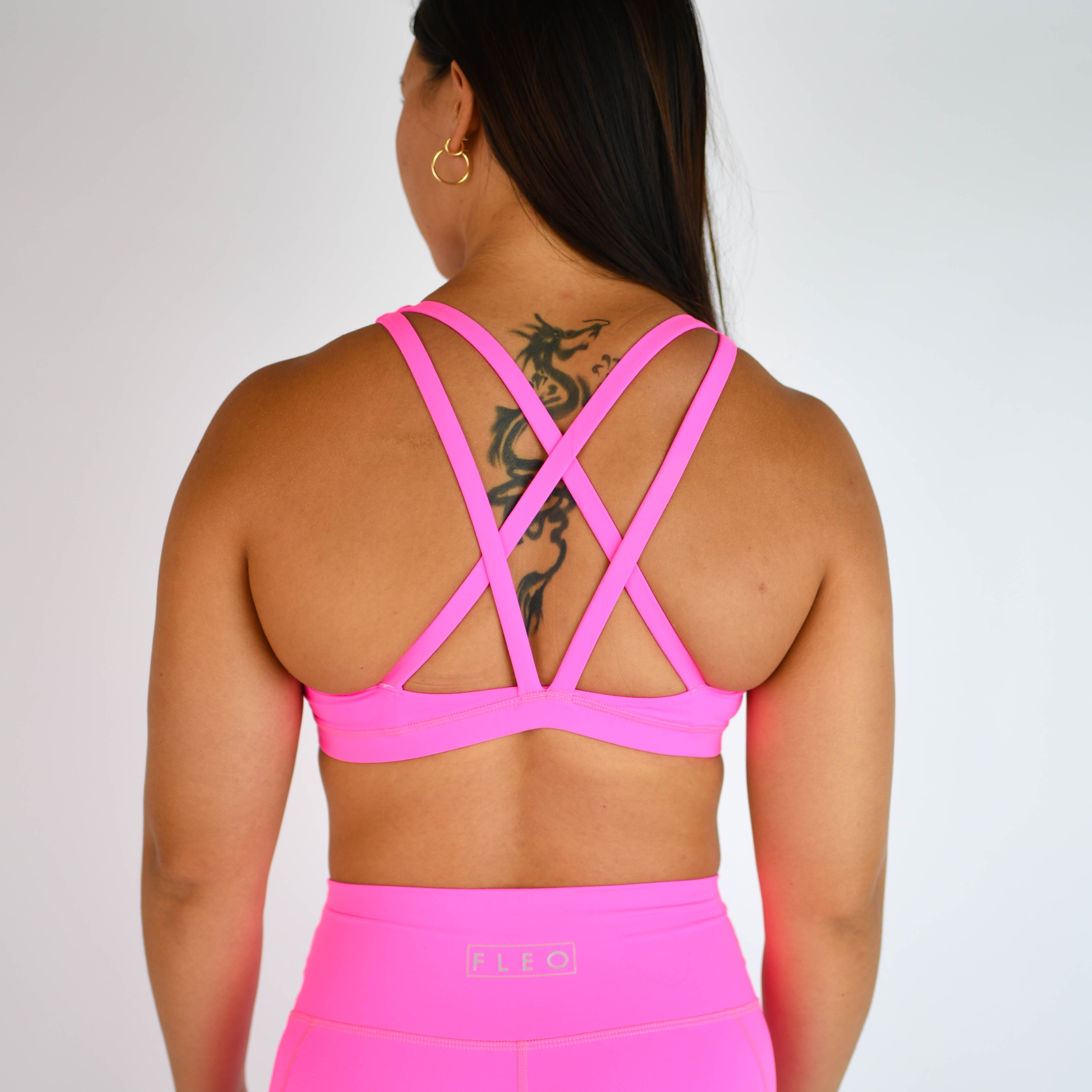 Neon Pink Sports Bra - Isla 