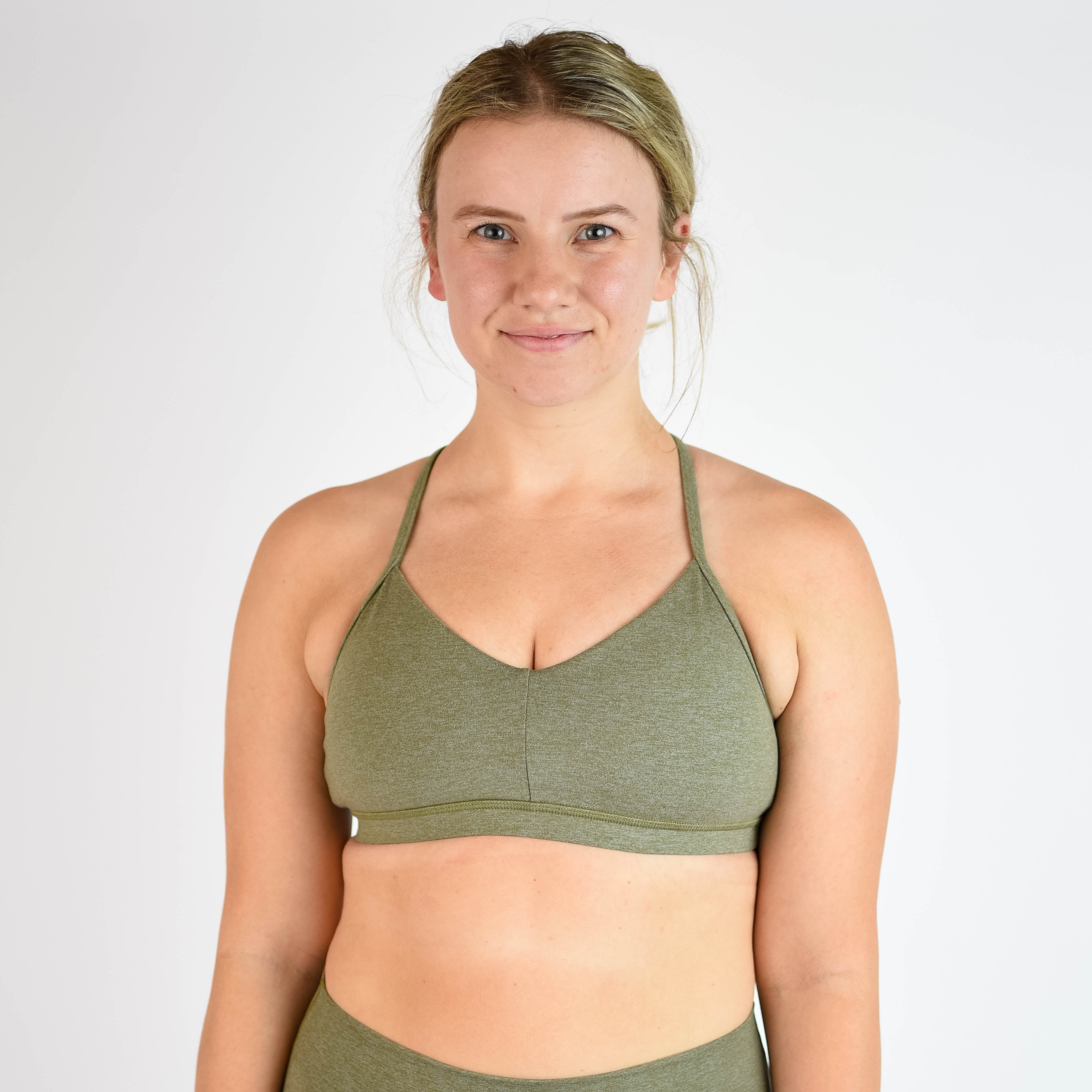 Olive Shark Athletic Sports Bra - Reinette by FLEO