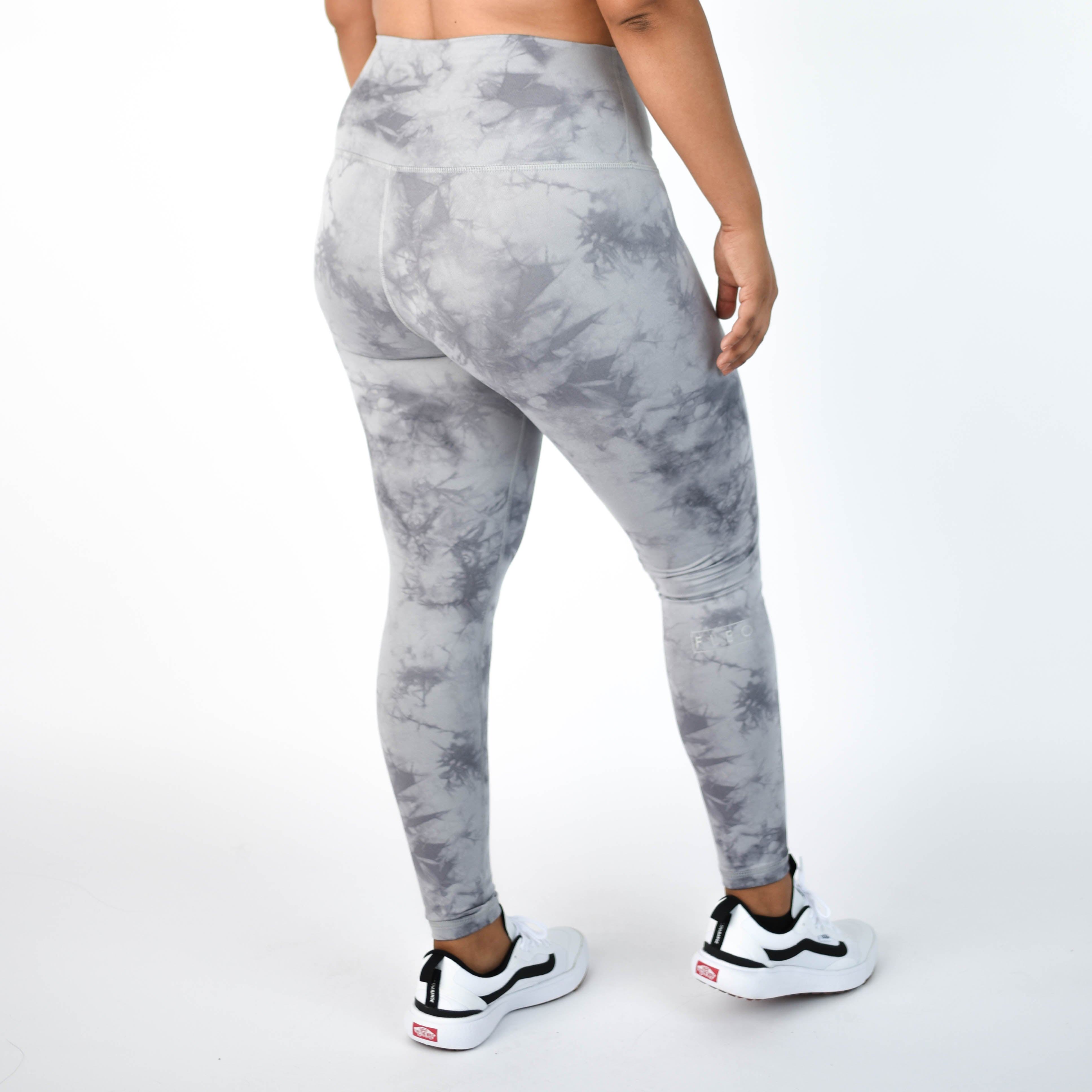 Silver Tie Dye Full Length Leggings - El Toro in Bounce by FLEO