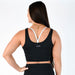 Low Back Crop Tank - Heather Black Breeze