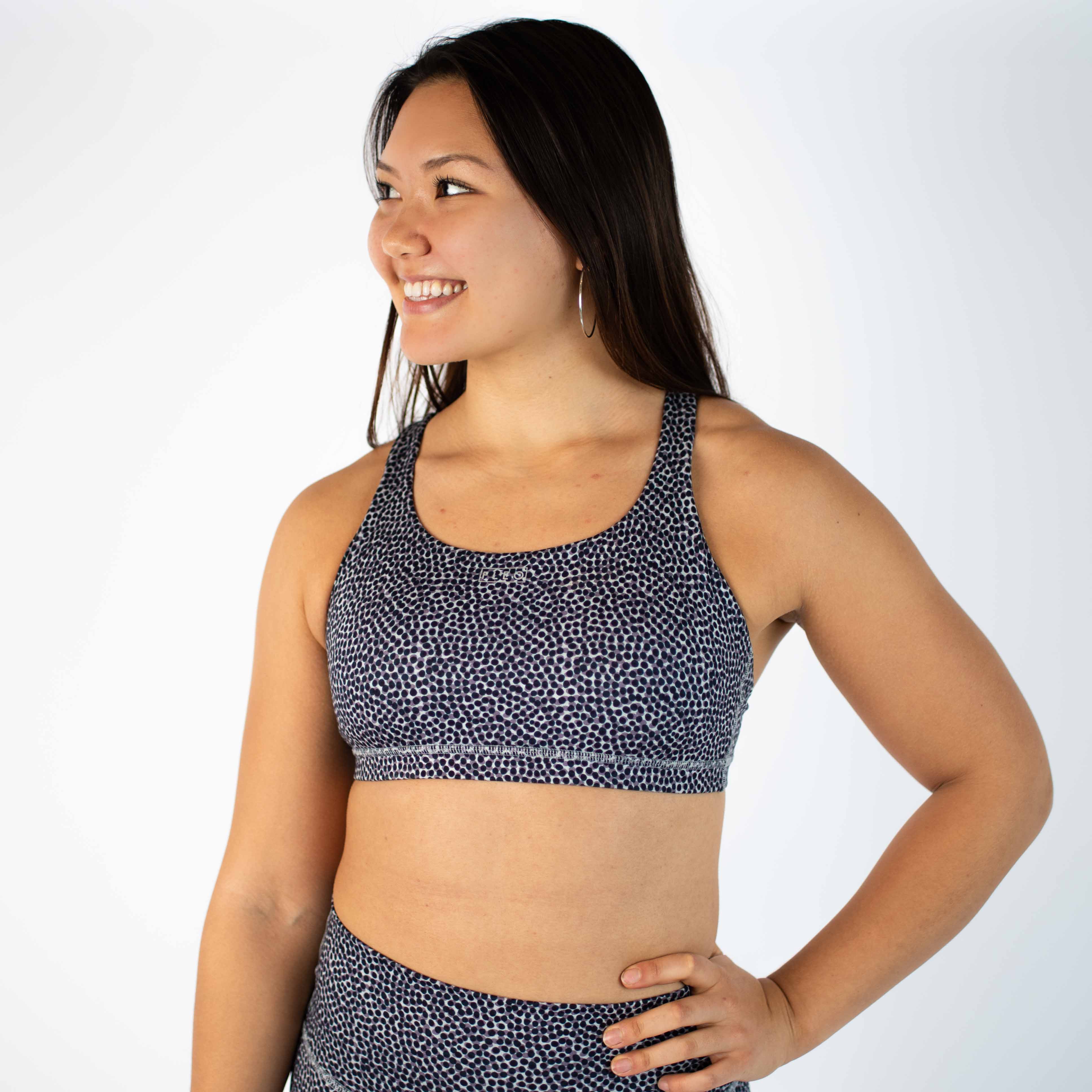 Scoop Neck Athletic Sports Bra - Splat - Isla 