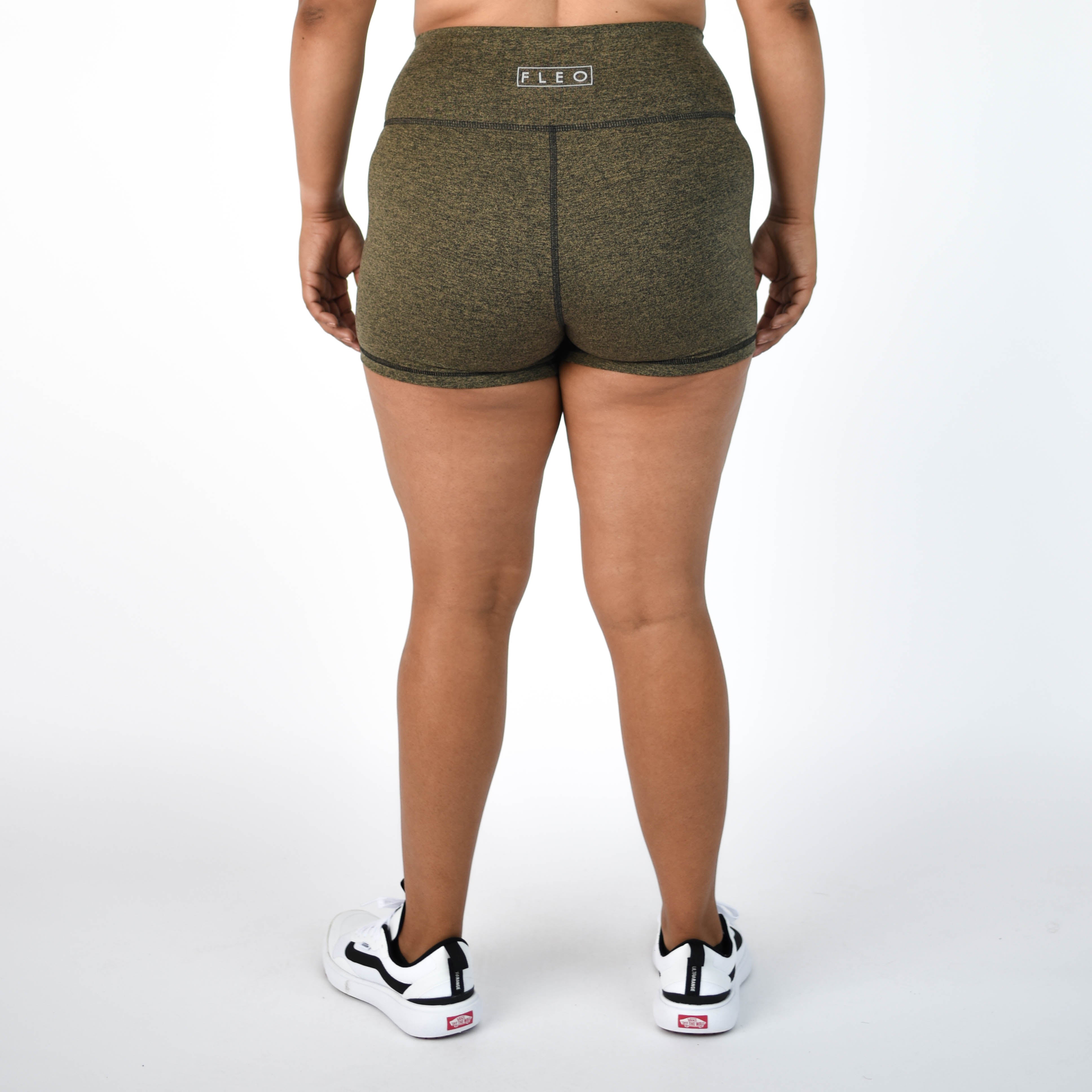 Toffee V Waistband Spandex Gym Shorts