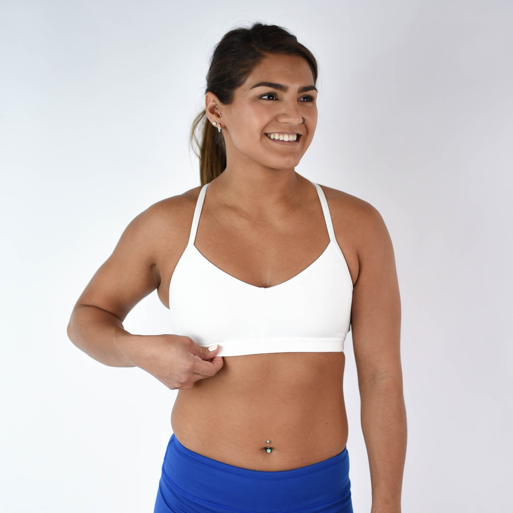 White Sports Bra - Reinette 