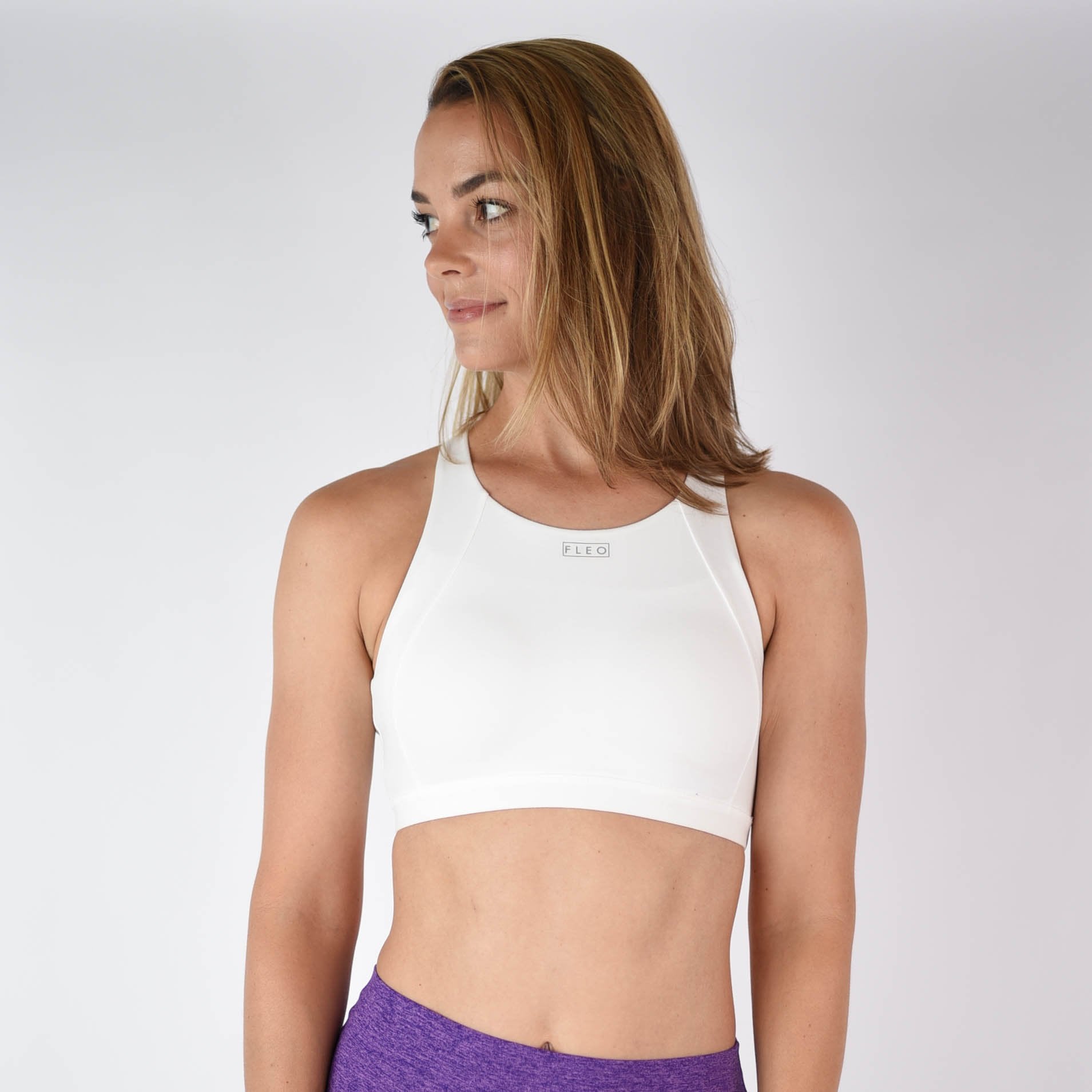 White High Impact Sports Bra - Jourdaine - High Support