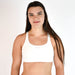 White Scoop Neck Sports Bra - Isla